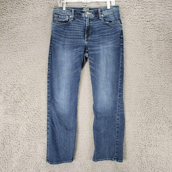 Reclaim Jeans Womens 32 Petite Medium Wash Stretch Mid Rise Regular Bootcut - Picture 1 of 15